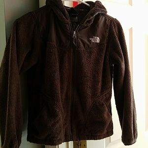 Girls The North Face hooded jacket 10/12